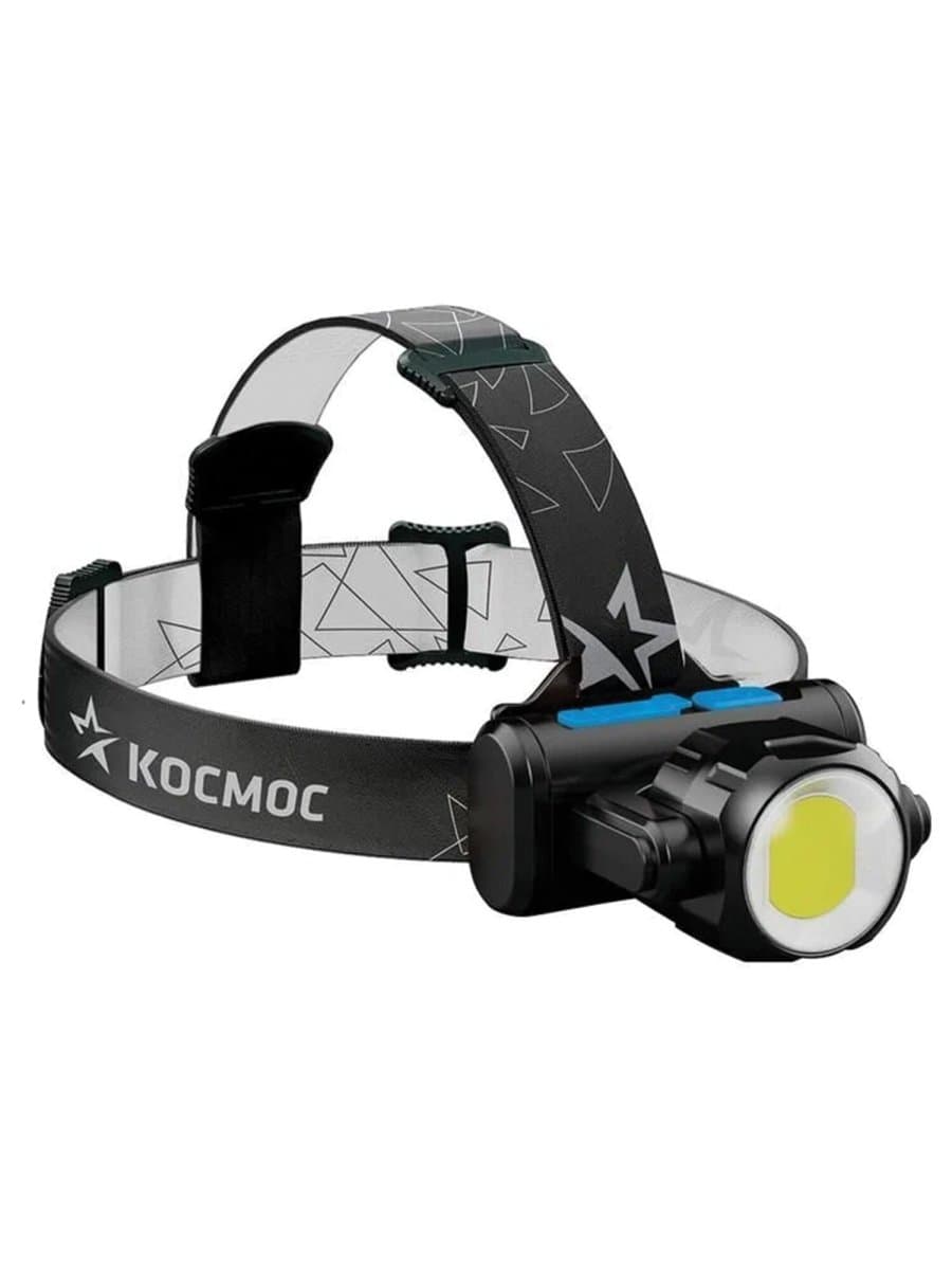 Фонарь налобный аккумуляторный КОСМОС, 5 Вт, COB, Li-ion, 3 режима, заряд от USB, KOCH5WLi-On