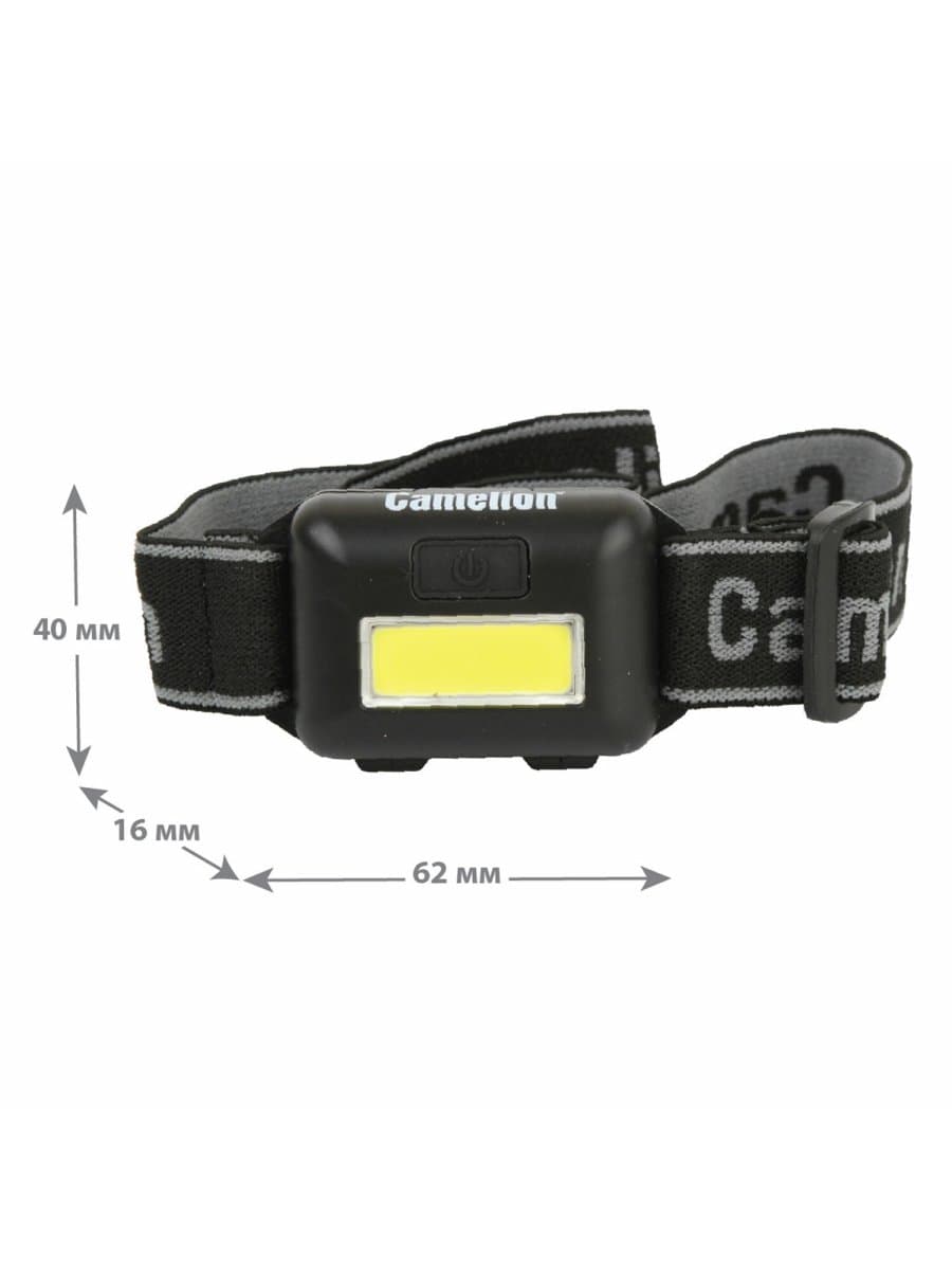 Фонарь налобный CAMELION 1 Вт COB, 3 режима, питание 3хAAА (не в комплекте), LED5355