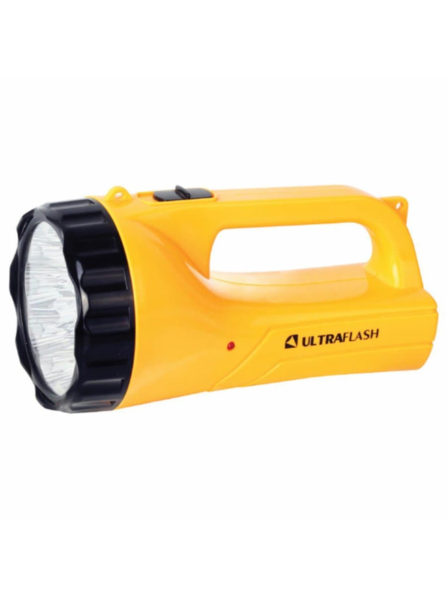 Фонарь аккумуляторный ULTRAFLASH 9хLED+12хLED, 2 режима, выдвижная вилка, заряд от сети, LED3816SM