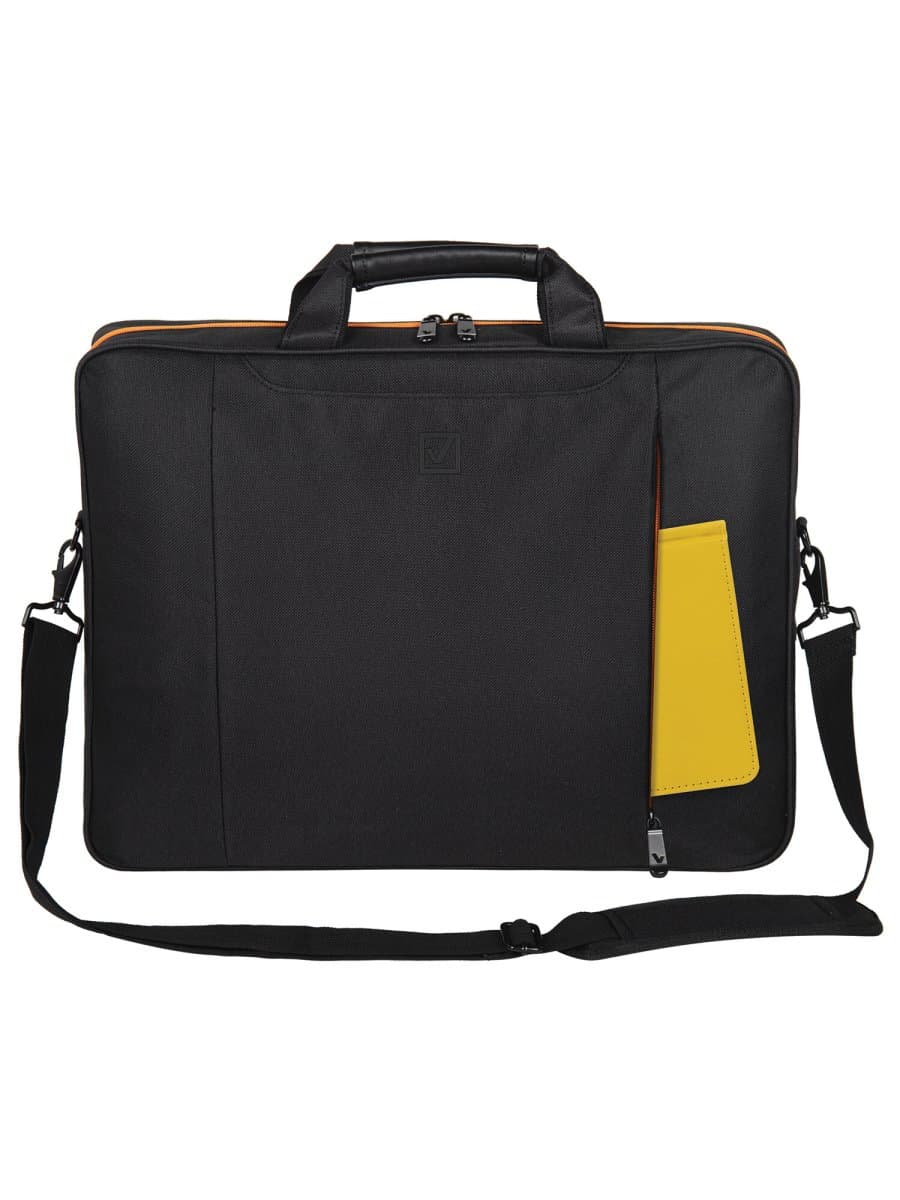 Сумка портфель BRAUBERG OFFICE с отделением для ноутбука 17,3", черная, 34х44х6 см, 270826
