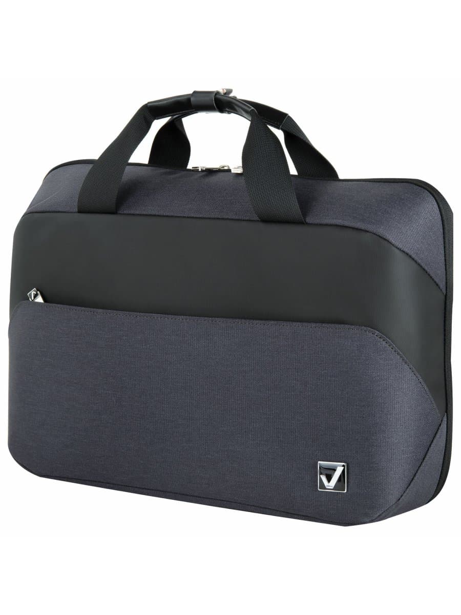 Сумка портфель BRAUBERG MODERN с отделением для ноутбука 15-16", откидная крышка, серая, 29х42х11 см, 270828
