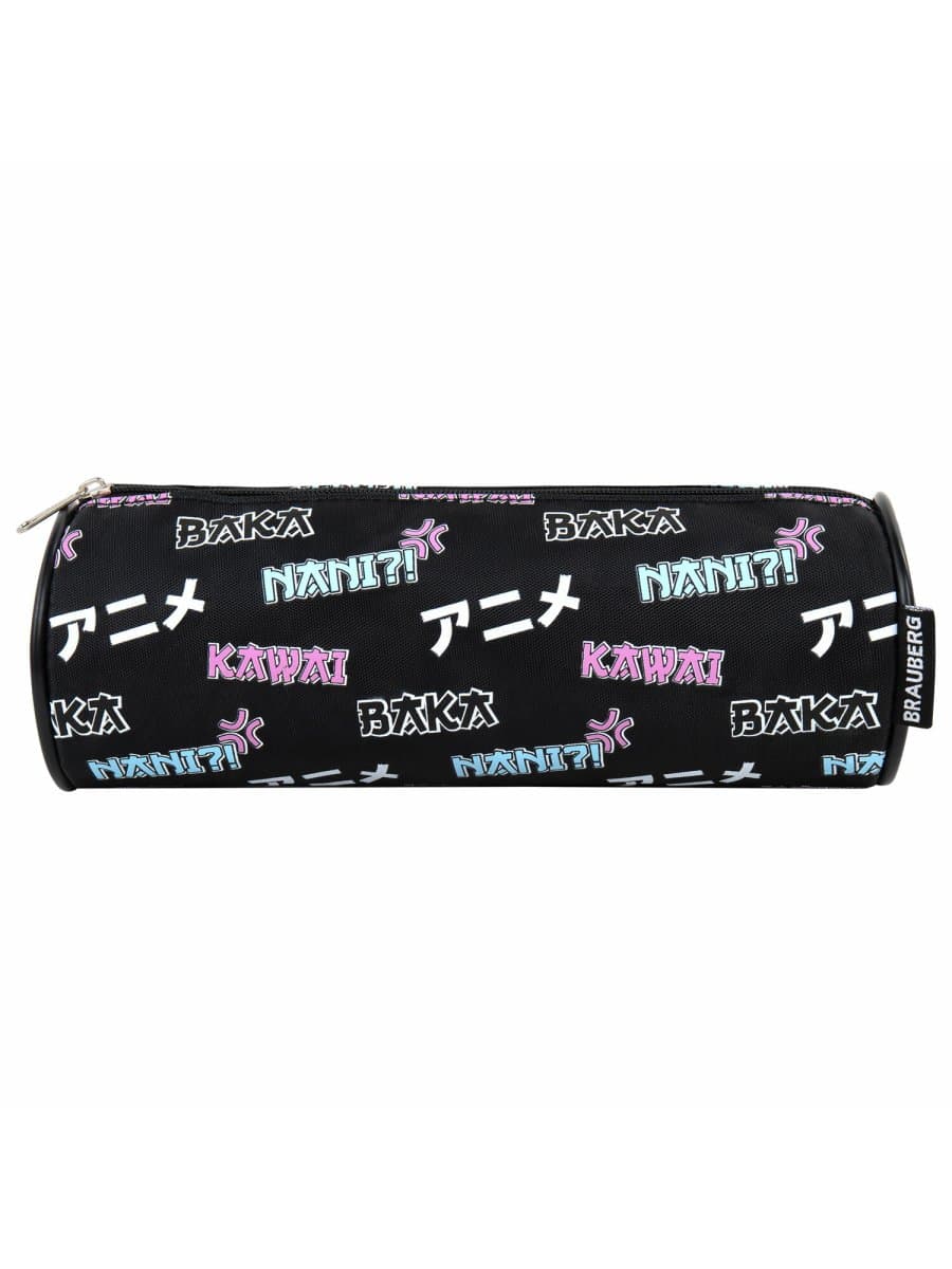 Пенал-косметичка BRAUBERG, Anime, черный, 20х7х7 см, 272295