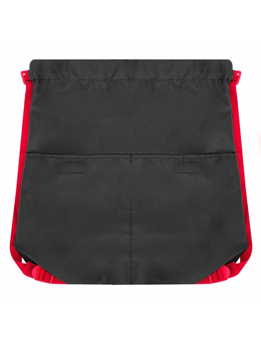 Рюкзак спортивный мешок HEIKKI PACK (ХЕЙКИ), 2 отделенения, увеличенный объем, 40х35 см, черно-красный, 272420