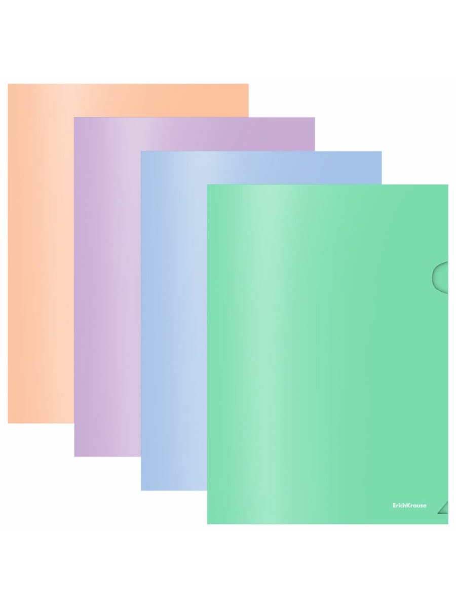 Папка-уголок ERICH KRAUSE "Matt Pastel Bloom", ассорти, 0,18 мм, 61133