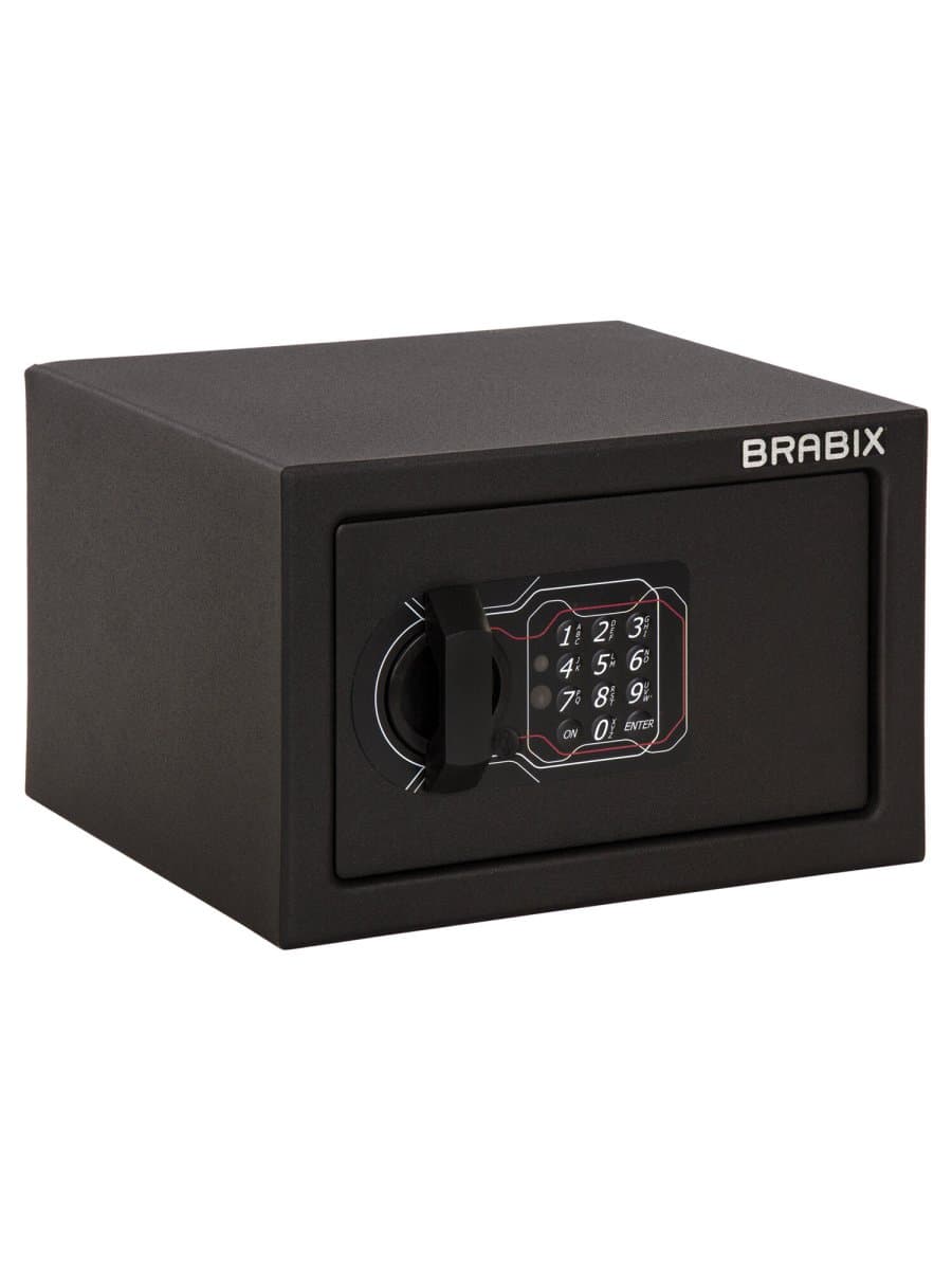 Сейф мебельный BRABIX "SF-170EL", 170х260х230 мм, электронный замок, черный, 291143, S103BR210614