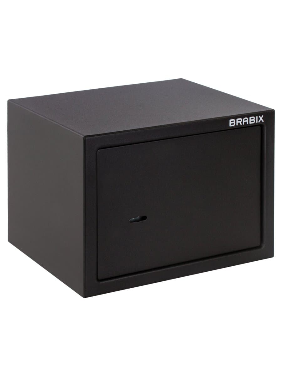 Сейф мебельный BRABIX "SF-230KL", 230х310х250 мм, ключевой замок, черный, 291146, S103BR211514