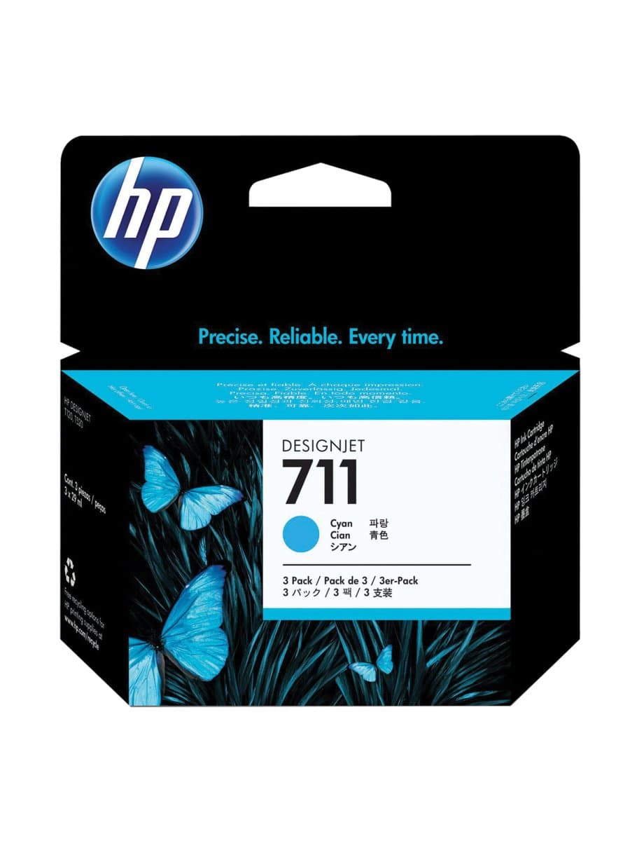 Картридж струйный для плоттера HP (CZ134A) Designjet T120/520, №711, голубой, комплект 3 шт. х 29 мл, оригинальный