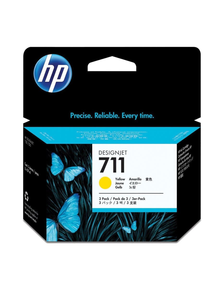 Картридж струйный для плоттера HP (CZ136A) Designjet T120/520, №711, желтый, комплект 3 шт. х 29 мл, оригинальный