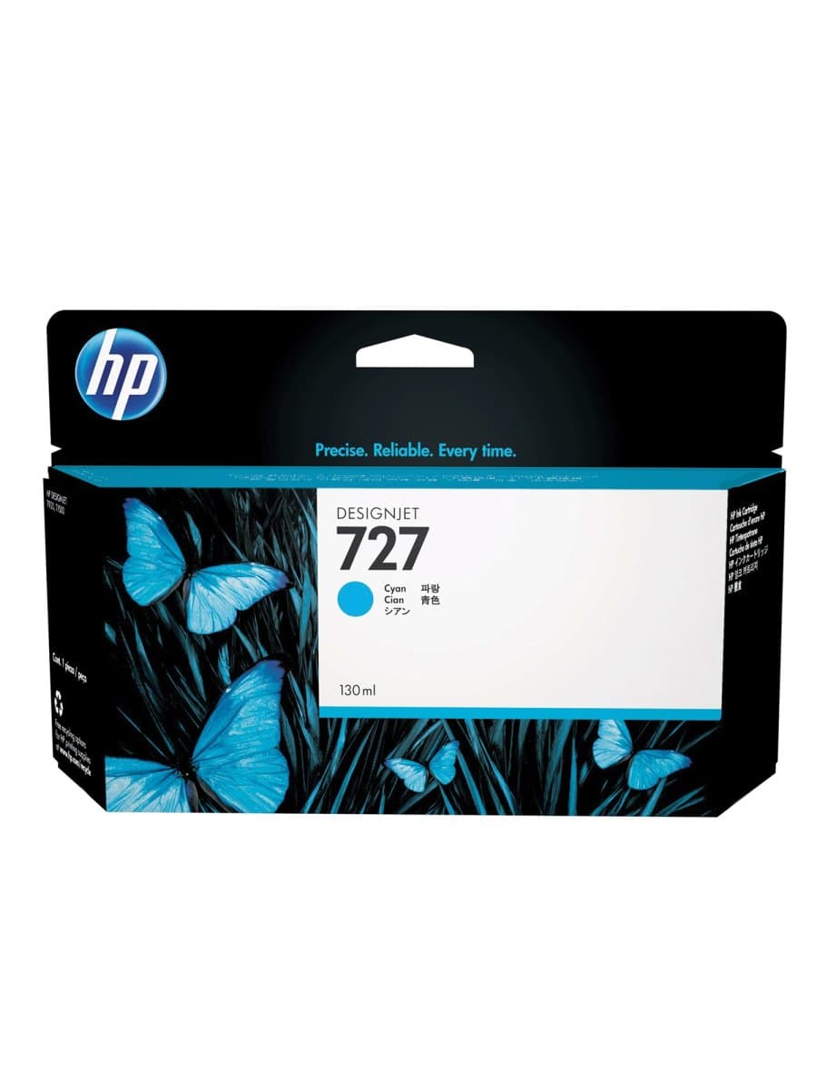 Картридж струйный для плоттера HP (B3P19A) Designjet T920/1500, №727, голубой, 130 мл, оригинальный