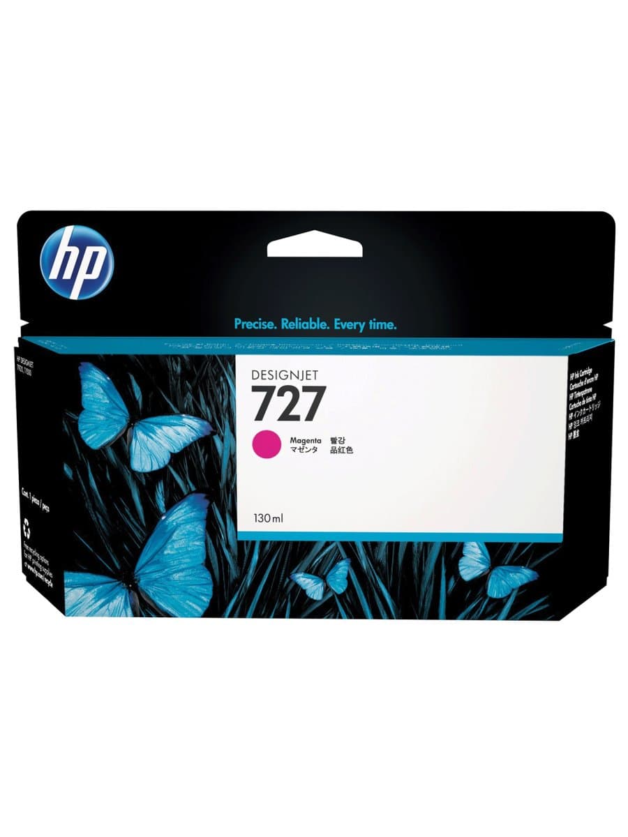 Картридж струйный для плоттера HP (B3P20A) Designjet T920/1500, №727, пурпурный, 130 мл, оригинальный