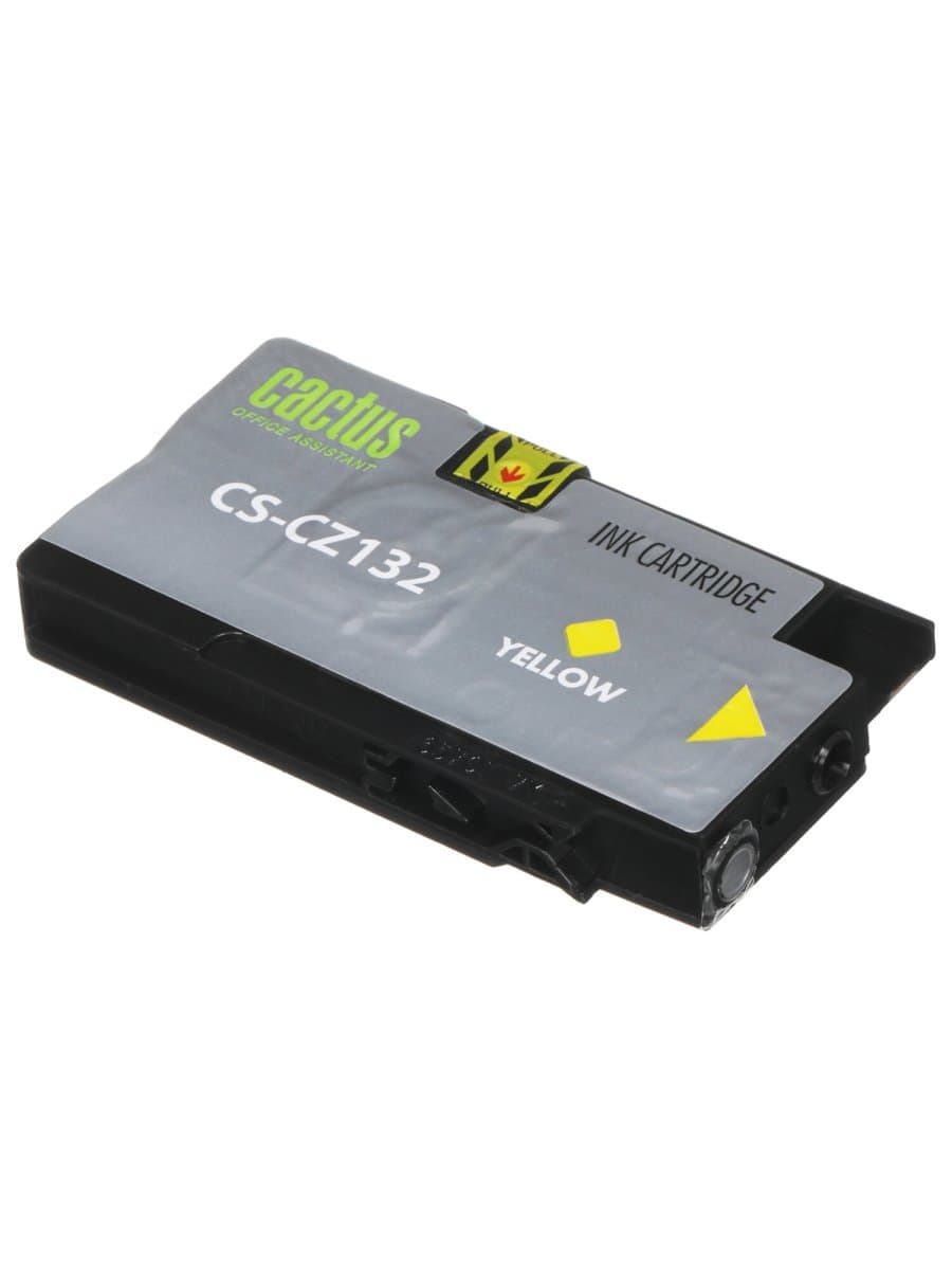 Картридж струйный CACTUS (CS-CZ132) для плоттеров HP DesignJet T120/T520, желтый