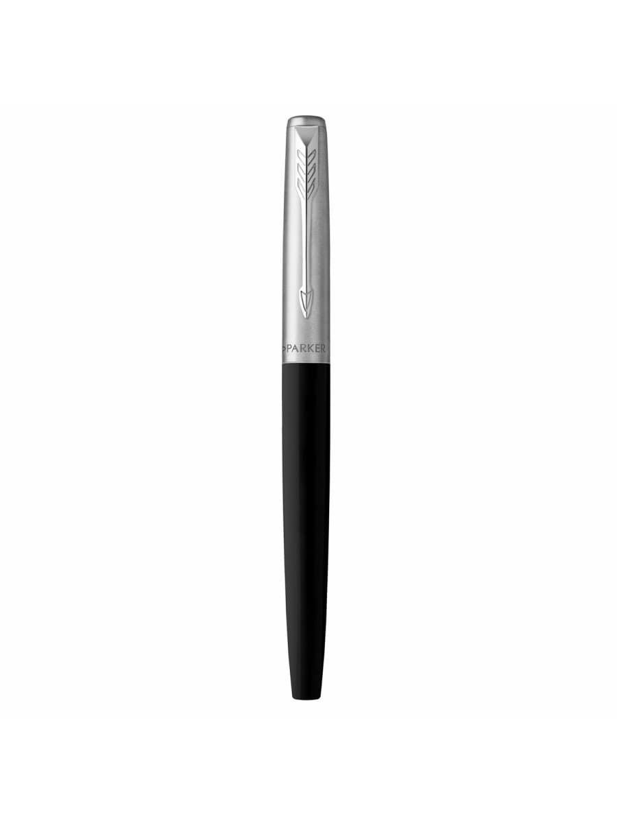 Ручка перьевая PARKER "Jotter Originals Black Chrome CT", корпус черный, детали из нержавеющей стали, синяя, 2096894