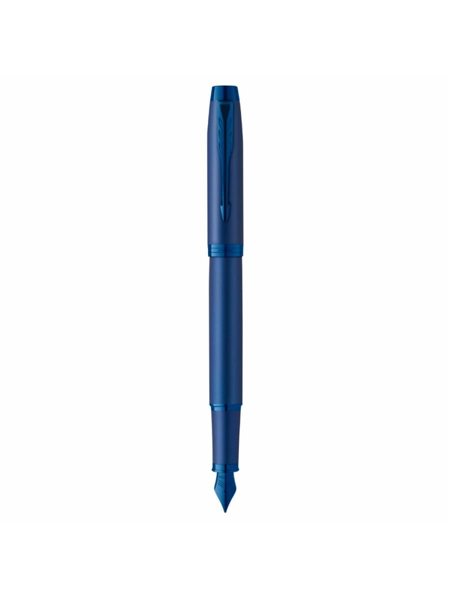 Ручка перьевая PARKER "IM Professionals Monochrome Blue", синий металлик, нержавеющая сталь, синяя, 2172964