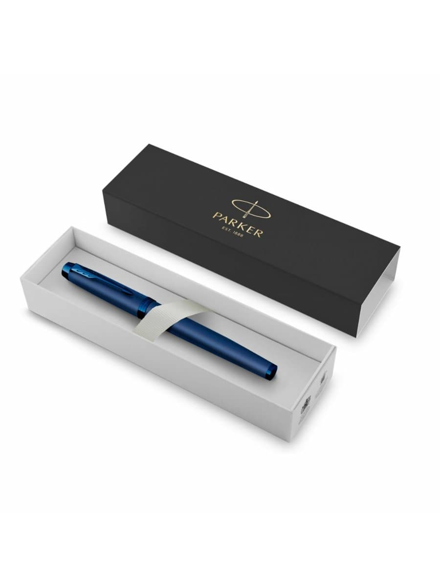 Ручка перьевая PARKER "IM Professionals Monochrome Blue", синий металлик, нержавеющая сталь, синяя, 2172964