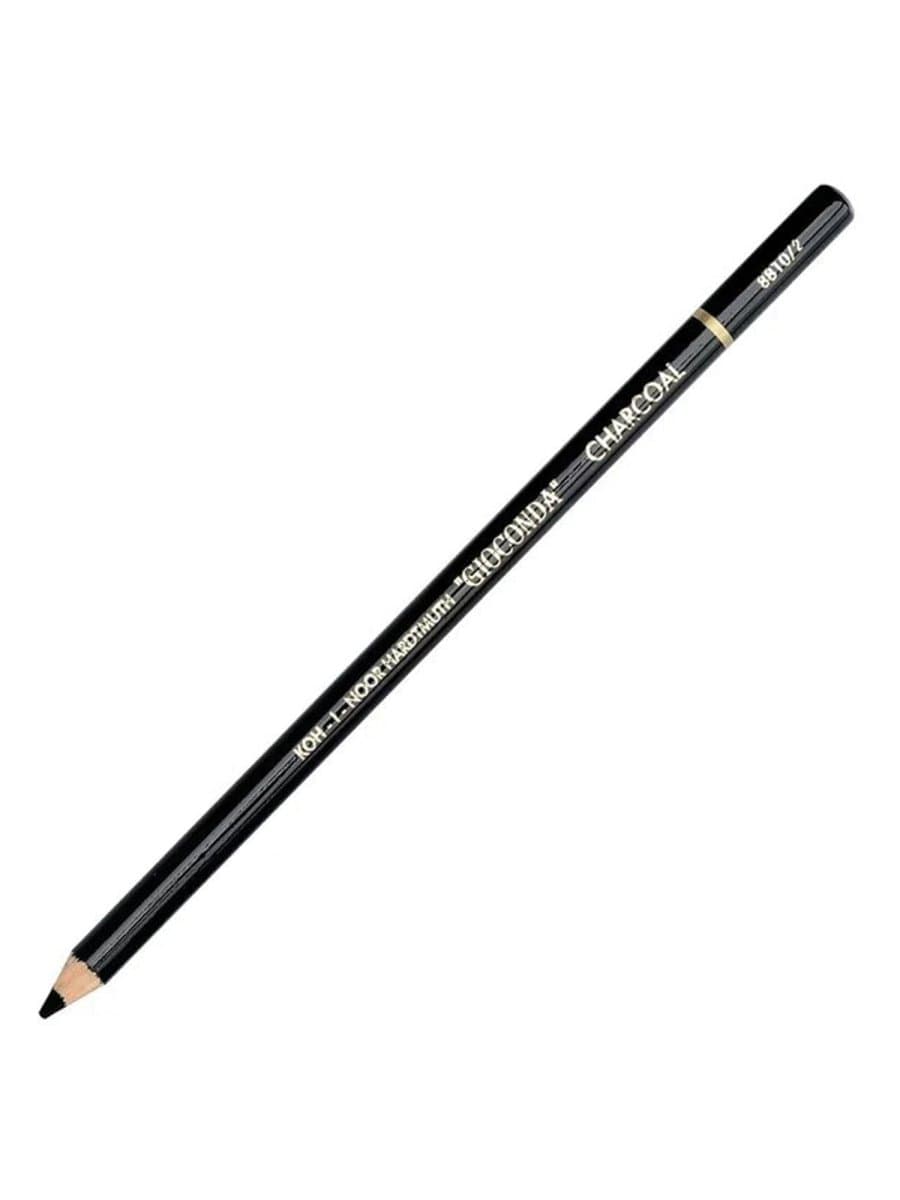 Карандаш угольный KOH-I-NOOR, 1 шт., "Gioconda", корпус черный, средняя твердость, 3,8 мм, 8810002001KS