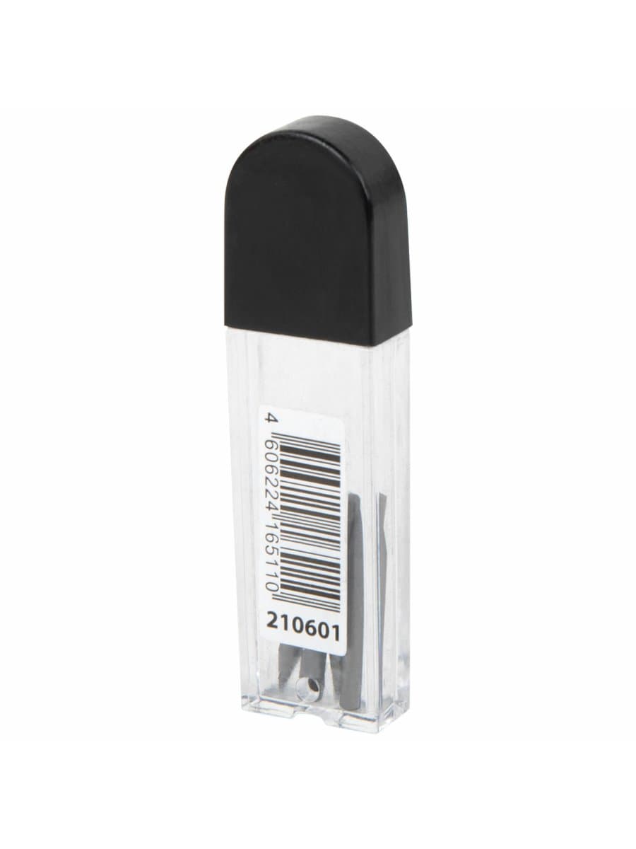 Грифели запасные для циркуля, КОМПЛЕКТ 4 штуки по 17 мм, в тубе, твердость HB, толщина 2 мм, ПИФАГОР, 210601