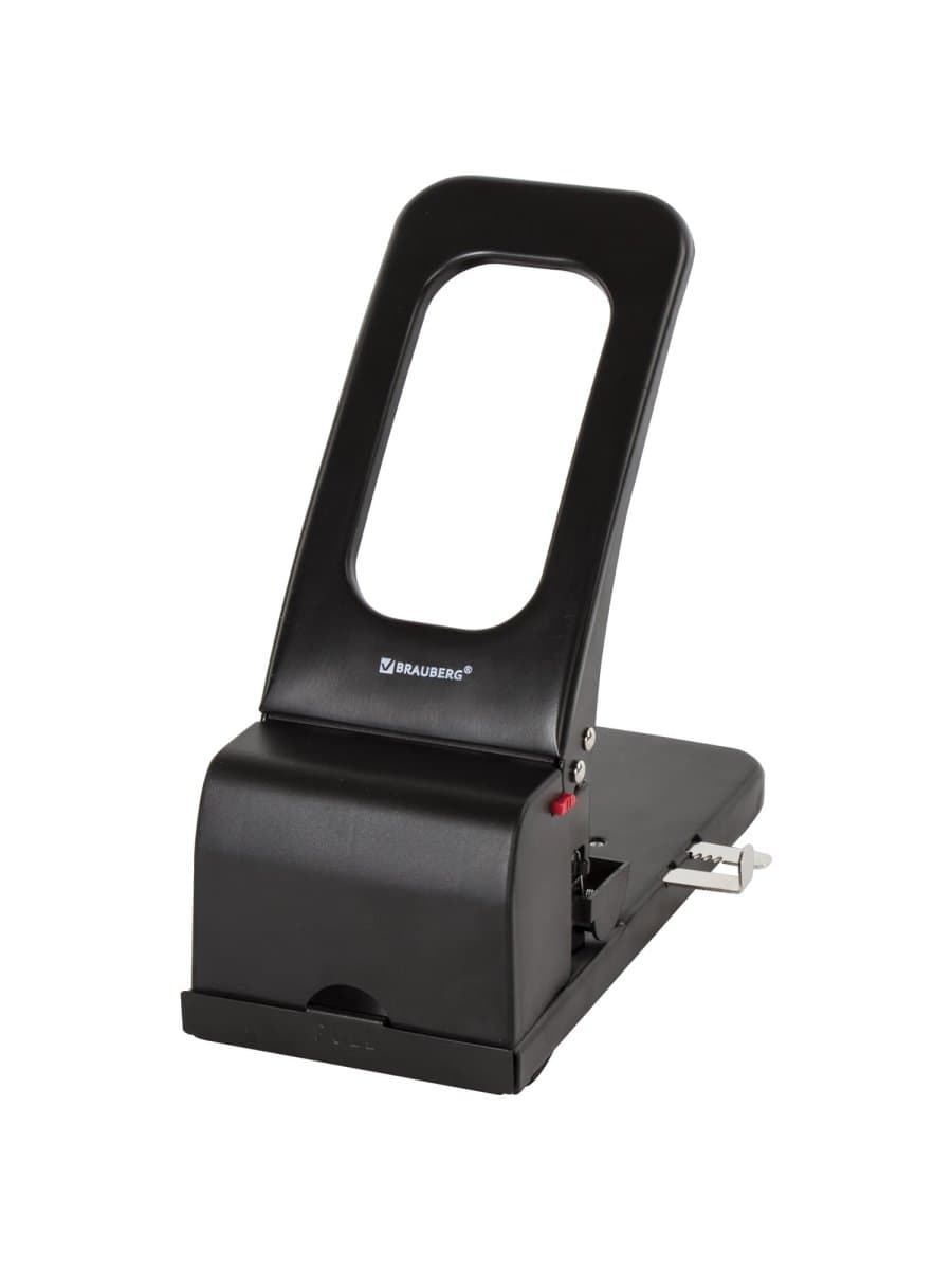 Дырокол металлический МОЩНЫЙ BRAUBERG "Heavy duty", до 100 л., черный, 226869