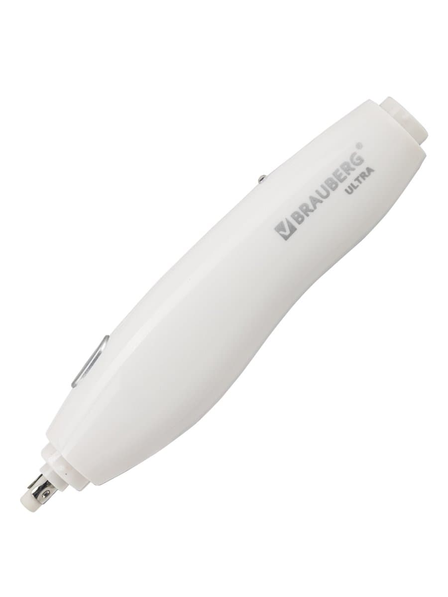 Ластик электрический BRAUBERG "ULTRA", АККУМУЛЯТОР, зарядка USB, + 16 сменных ластиков, 229609