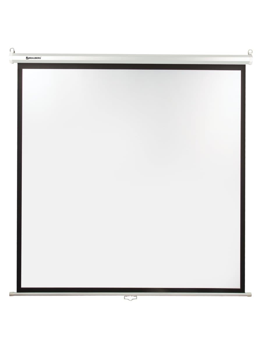 Экран проекционный настенный (180х180 см), матовый, 1:1, BRAUBERG "WALL", 236726