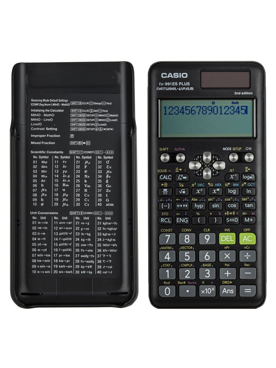 Калькулятор инженерный CASIO FX-991ES PLUS-2 (162х77 мм), 417 функций, двойное питание, сертифицирован для ЕГЭ, FX-991ESPLUS-2S