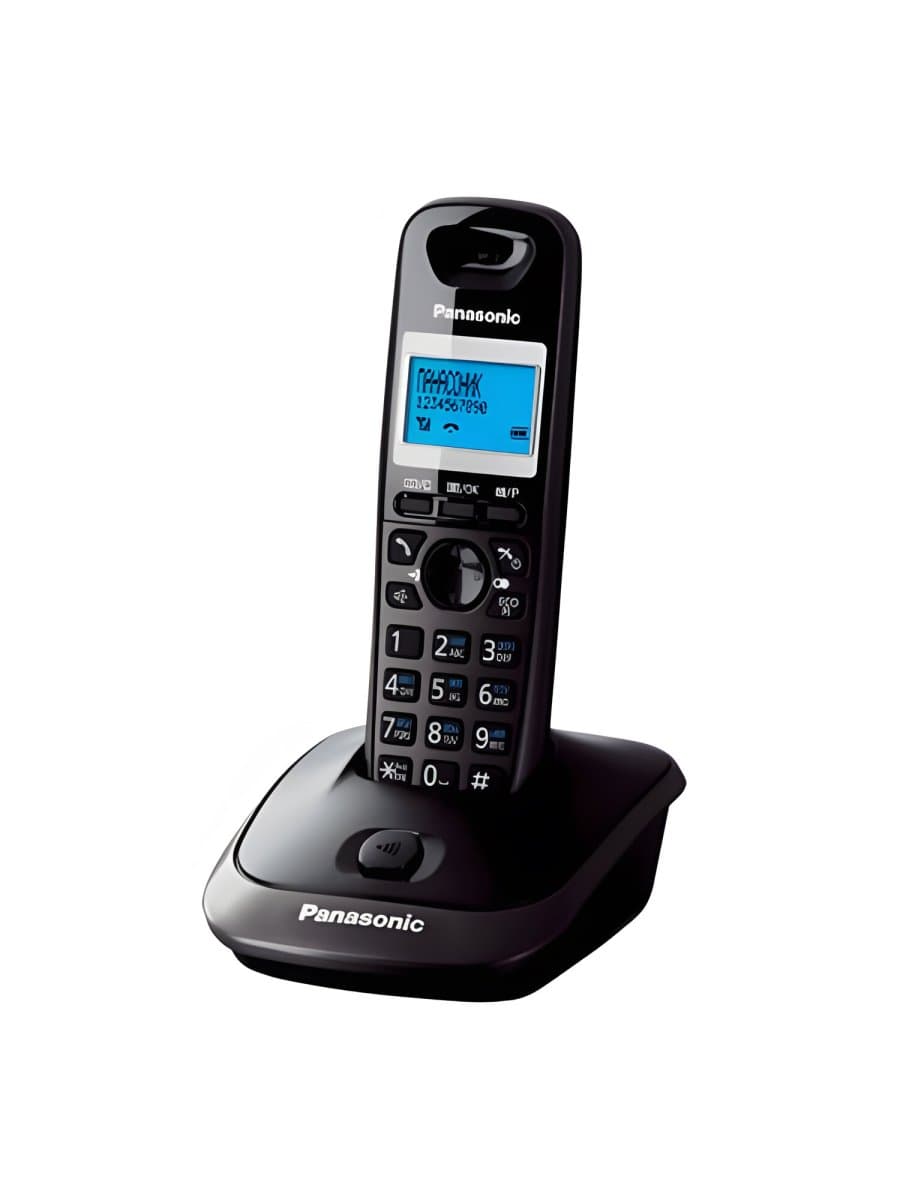 Радиотелефон PANASONIC KX-TG2511RUT, память 50 номеров, АОН, повтор, спикерфон, полифония, титановый
