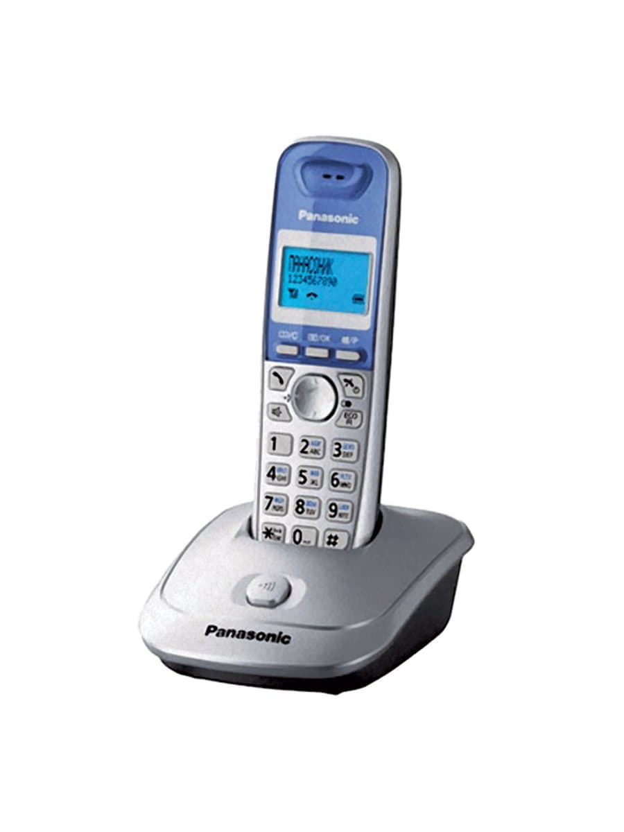 Радиотелефон PANASONIC KX-TG2511RUS, память 50 номеров, АОН, повтор, спикерфон, полифония, серебро