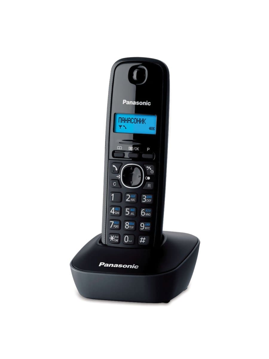 Радиотелефон PANASONIC KX-TG1611RUH, память 50 номеров, АОН, повтор, часы/будильник, серый