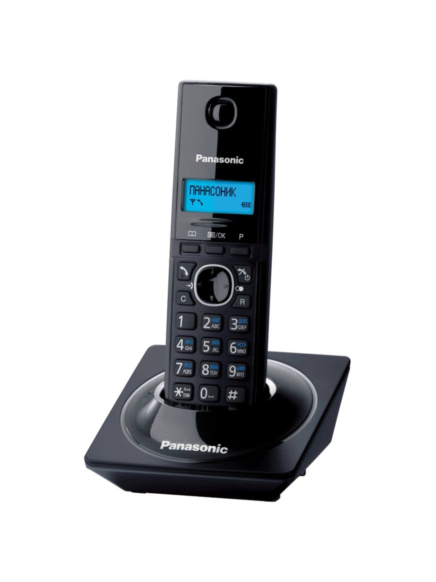 Радиотелефон PANASONIC KX-TG1711RUB, память на 50 номеров, АОН, повтор, часы/будильник, чёрный