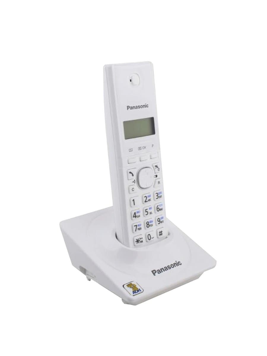 Радиотелефон PANASONIC KX-TG1711RUW, память на 50 номеров, АОН, повтор, часы /будильник (радиус 10-100 м), цвет белый