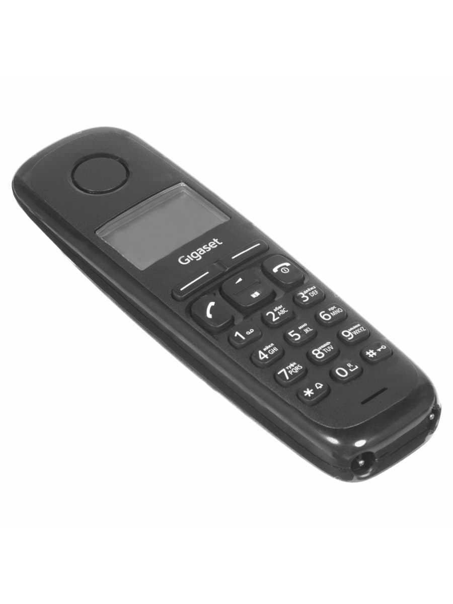 Радиотелефон GIGASET A170, память 50 номеров, АОН, повтор, часы, черный, S30852-H2802-M2