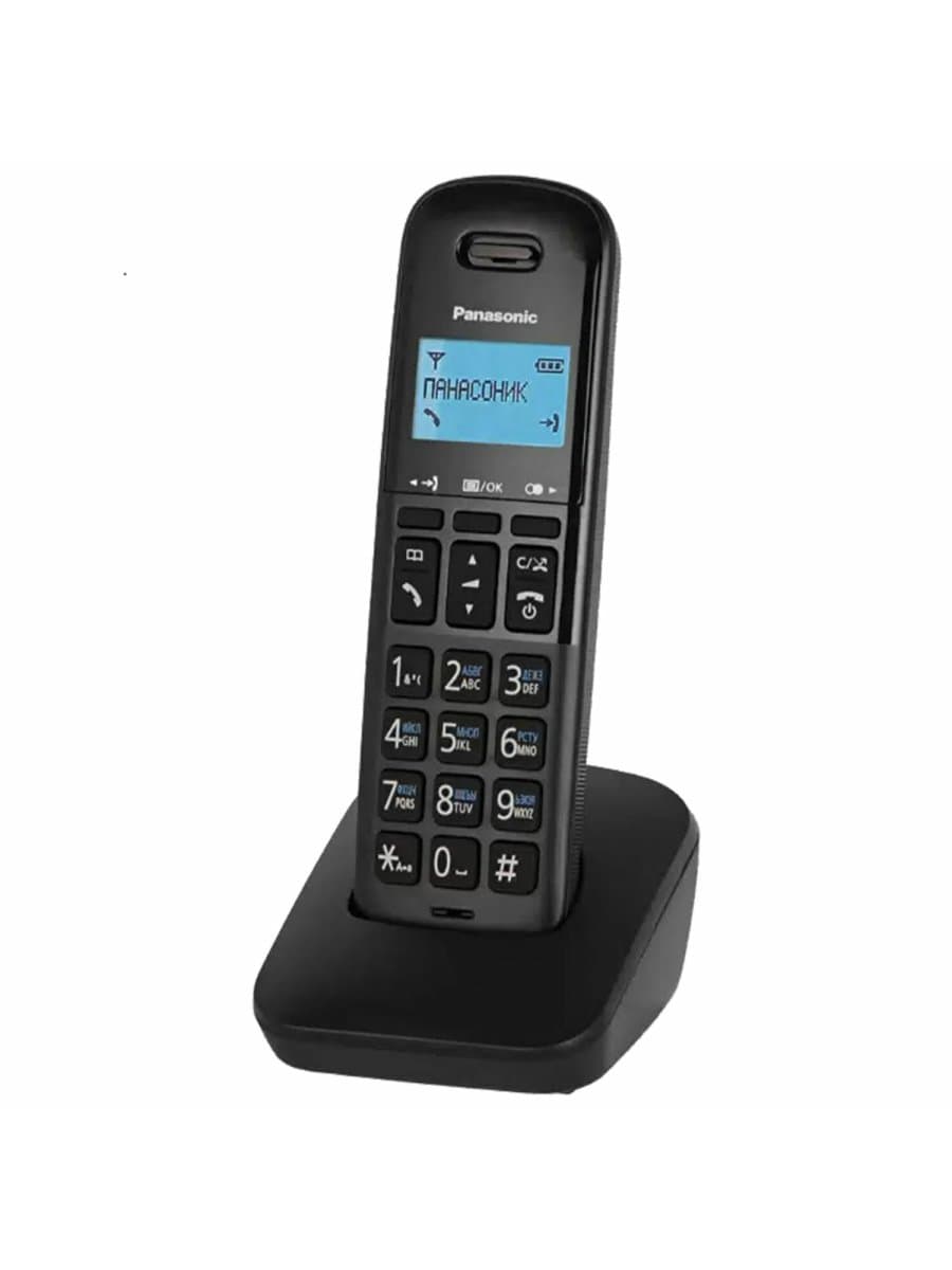 Радиотелефон PANASONIC KX-TGB610RUB, память 50 номеров, АОН, повтор, часы/будильник, чёрный