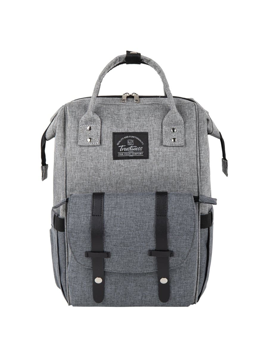 Рюкзак для мамы BRAUBERG MOMMY, крепления для коляски, термокарманы, серый, 41x24x17 см, 270818