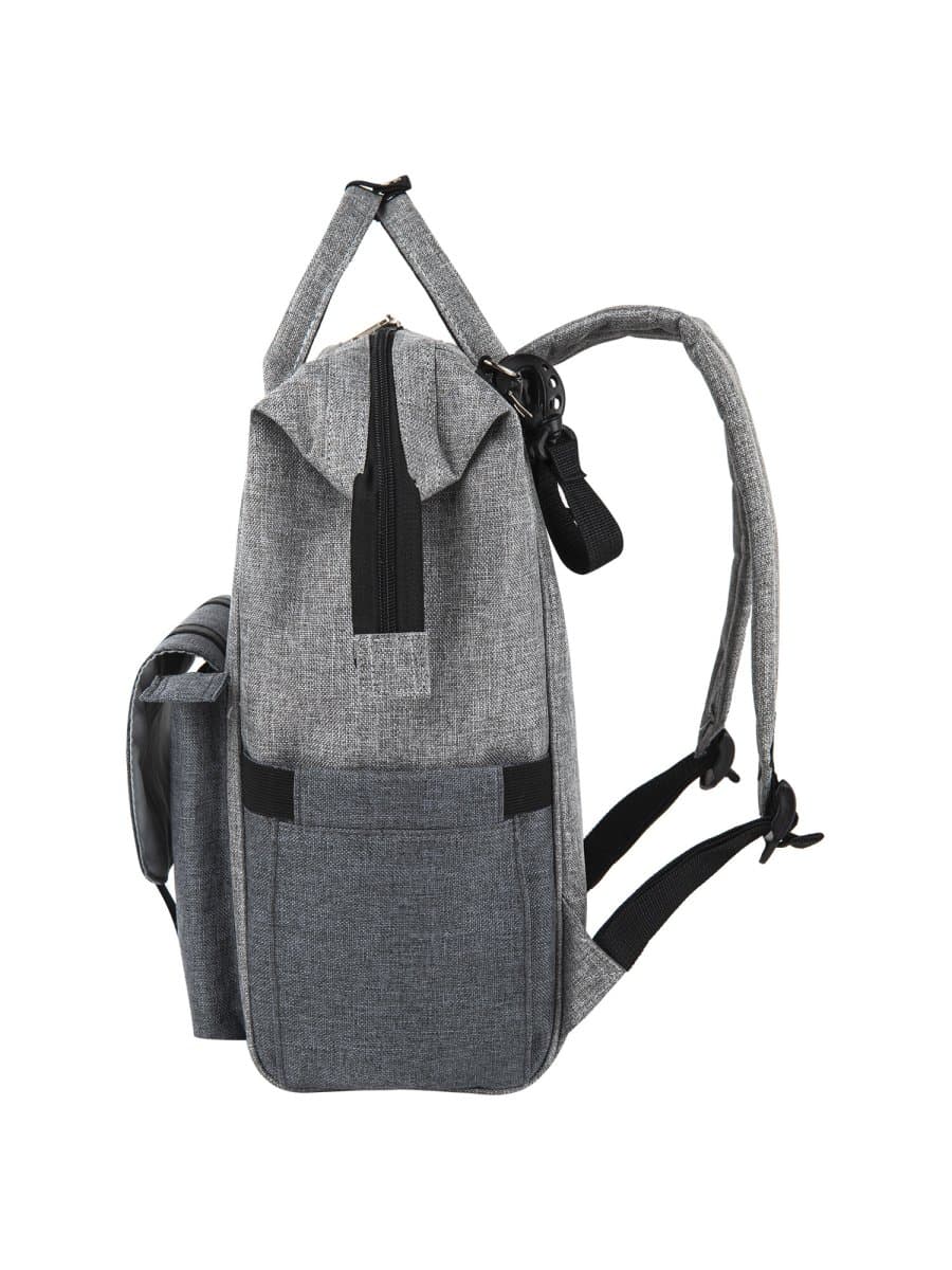 Рюкзак для мамы BRAUBERG MOMMY, крепления для коляски, термокарманы, серый, 41x24x17 см, 270818