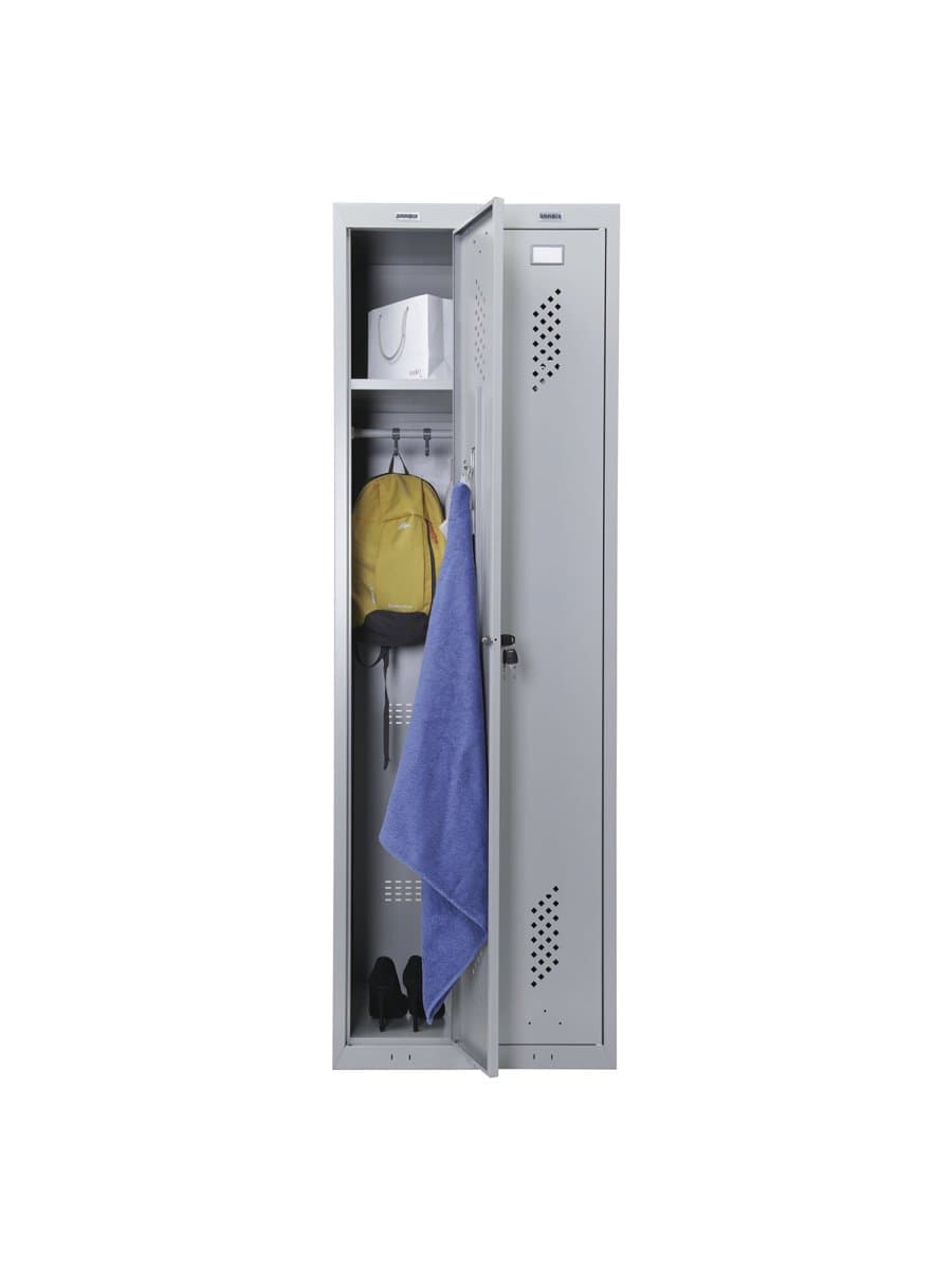 Шкаф металлический для одежды BRABIX "LK 21-60", УСИЛЕННЫЙ, 2 секции, 1830х600х500 мм, 32 кг, 291126, S230BR402502