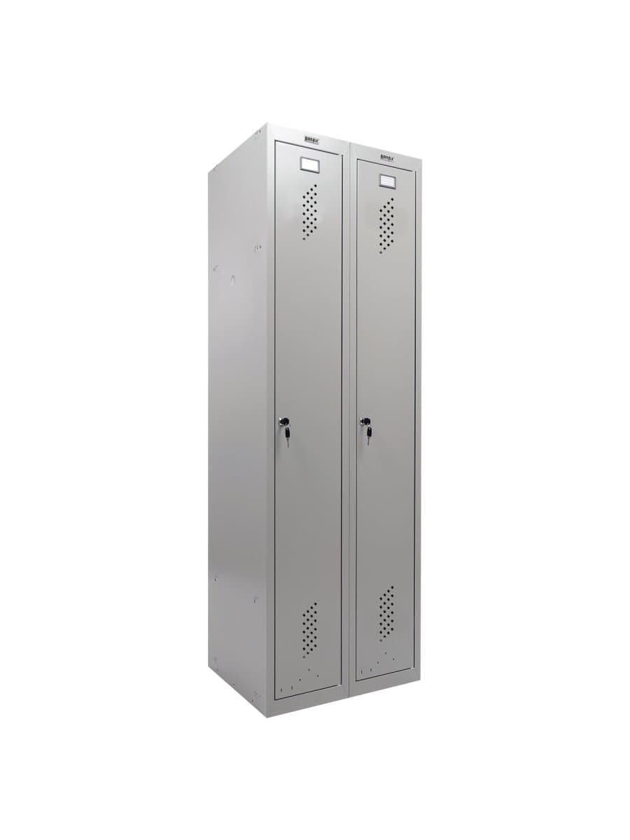 Шкаф металлический для одежды BRABIX "LK 21-80", УСИЛЕННЫЙ, 2 секции, 1830х800х500 мм, 37 кг, 291129, S230BR406102