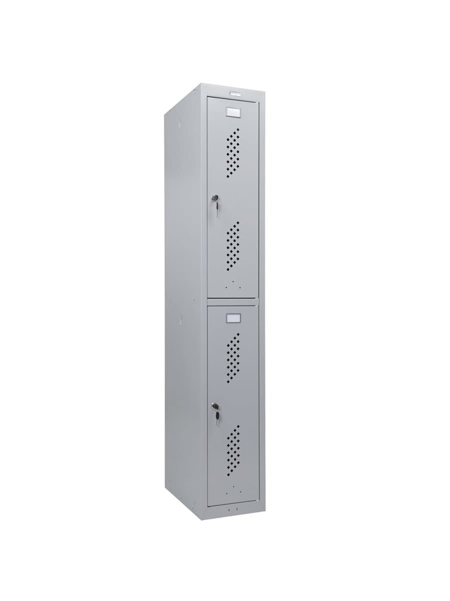 Шкаф металлический для одежды BRABIX "LK 12-30", УСИЛЕННЫЙ, 2 секции, 1830х300х500 мм, 18 кг, 291133, S230BR421102
