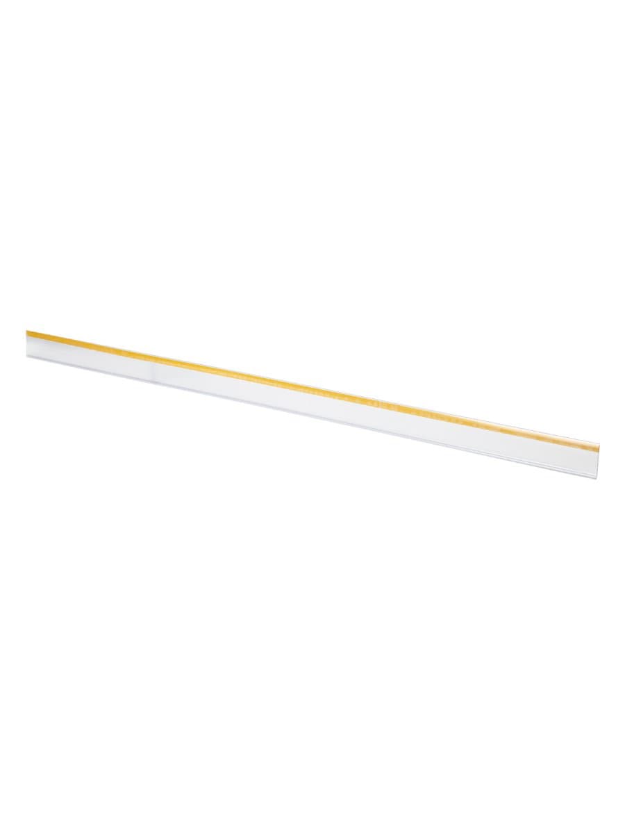Ценникодержатели полочные самоклеящиеся прозрачные 1000 мм, КОМПЛЕКТ 10 шт., DBR39, 197265
