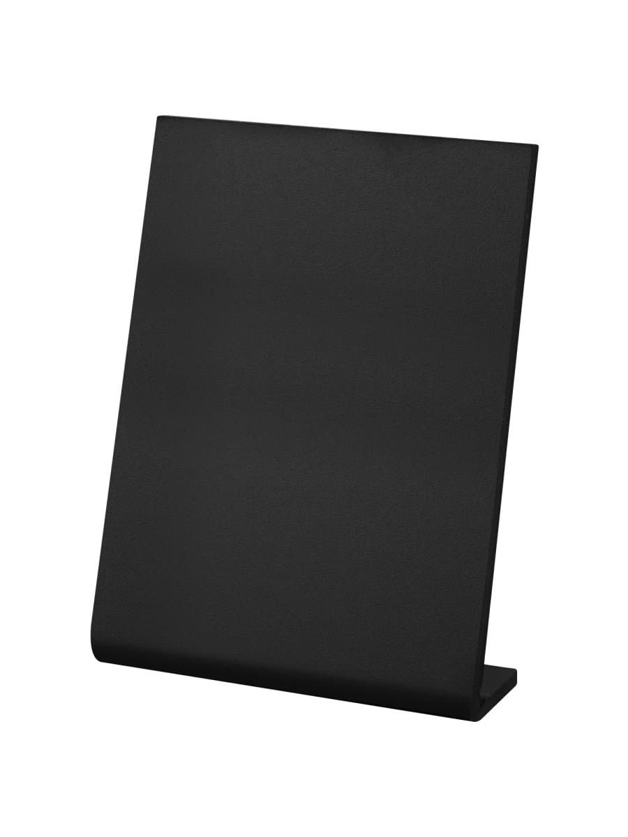 Табличка меловая настольная А4 (21x29,7 см), L-образная, вертикальная, ПВХ, ЧЕРНАЯ, BRAUBERG, 291292