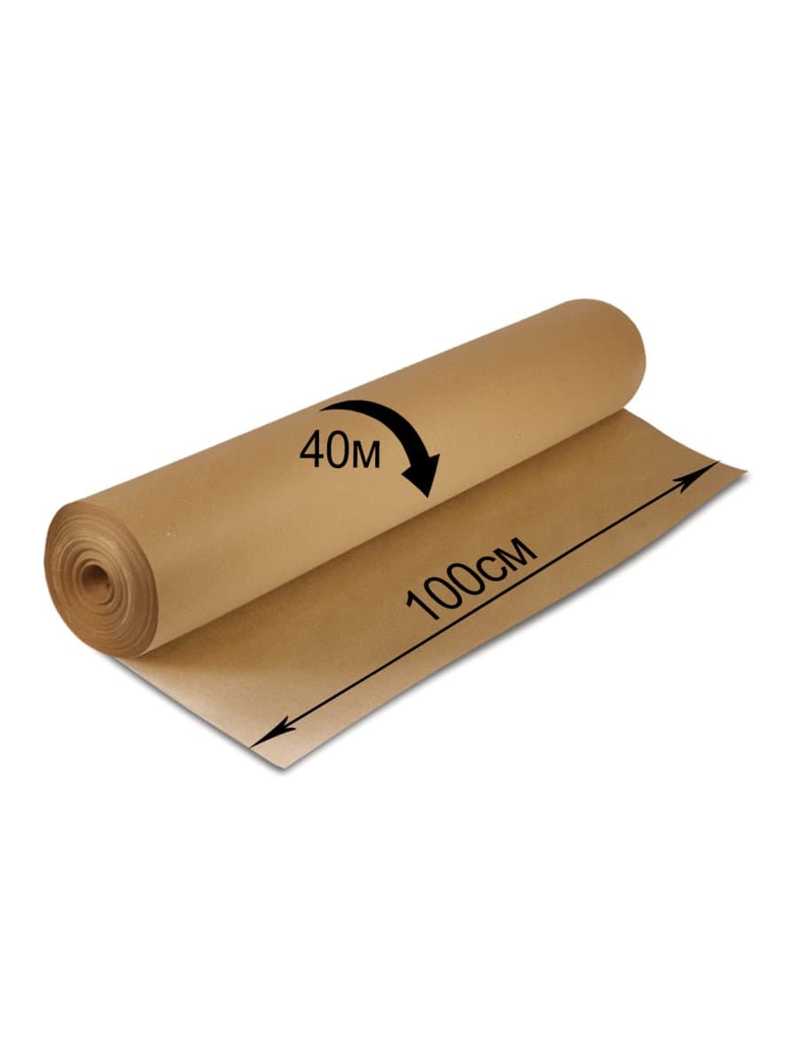 Крафт-бумага в рулоне, 1000 мм x 40 м, плотность 78 г/м2, Марка А (Коммунар), BRAUBERG, 440148