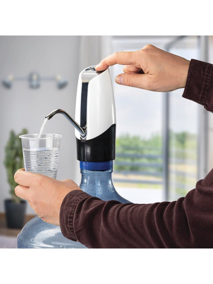 Помпа для воды электрическая SONNEN EWD152W, 1,5 л/мин, 2 РЕЖИМА, АККУМУЛЯТОР, АДАПТЕР, пластик, 455217