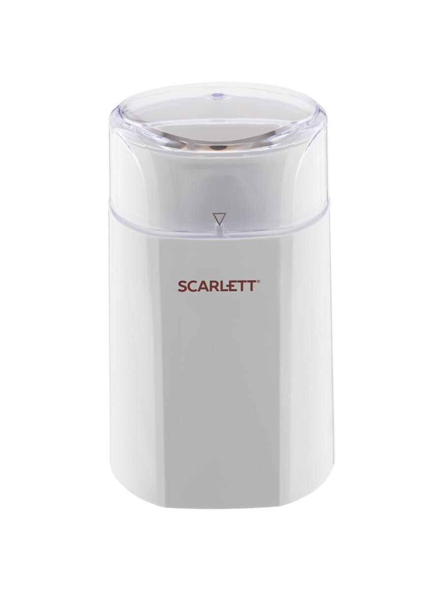 Кофемолка SCARLETT SC-CG44506, 160 Вт, объем 60 г, пластик, ножи из нержавеющей стали, белая с рисунком