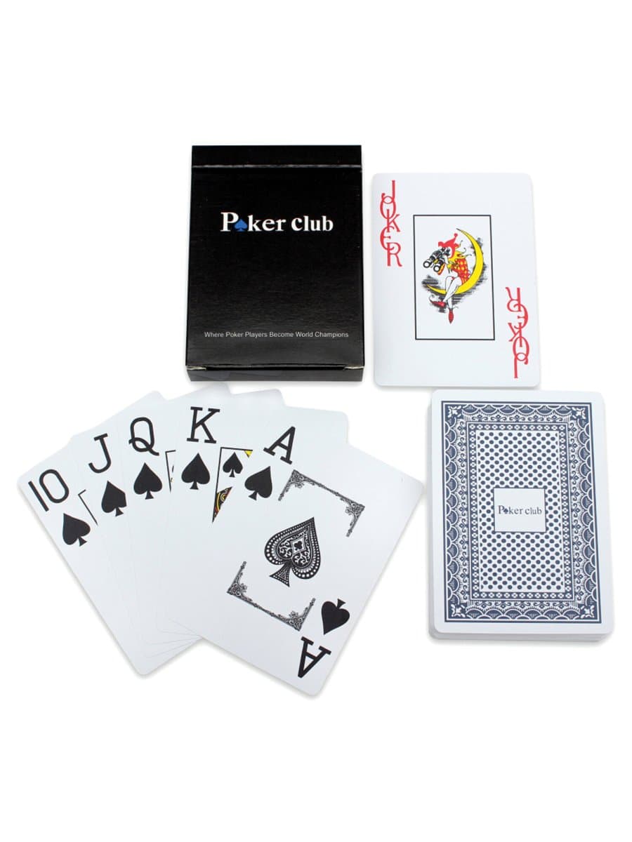 Карты игральные пластиковые "Poker club", ассорти, 54 шт., 8,7 х 6,3 см, 25 мкм, ИН-9121, ИН-9130, ИН-4382