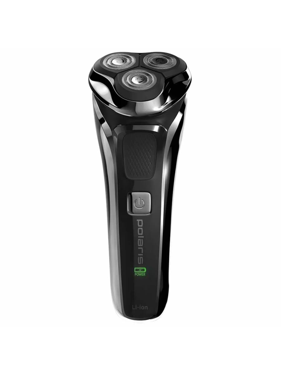 Электробритва POLARIS PMR 0305R PRO 5, 3 головки, аккумулятор, сухое и влажное бритье, черная, 51919