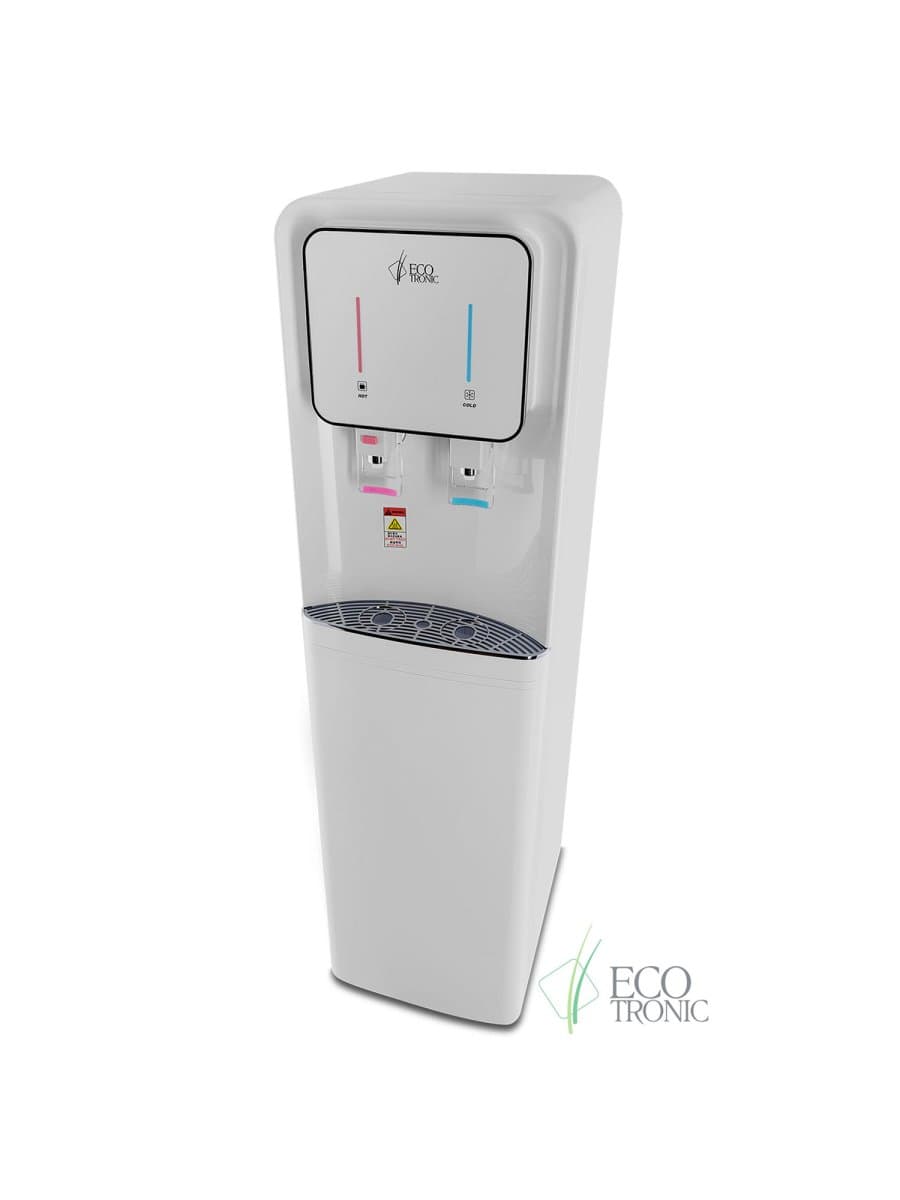 Пурифайер для воды ECOTRONIC A60-U4L напольный, НАГРЕВ/ОХЛАЖДЕНИЕ КОМПРЕССОРНОЕ, 2 крана, белый, 7138