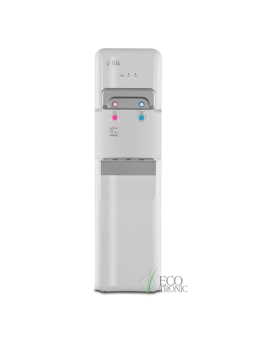 Пурифайер для воды ECOTRONIC V10-U4L напольный, НАГРЕВ/ОХЛАЖДЕНИЕ КОМПРЕССОРНОЕ, 2 крана, белый 7258