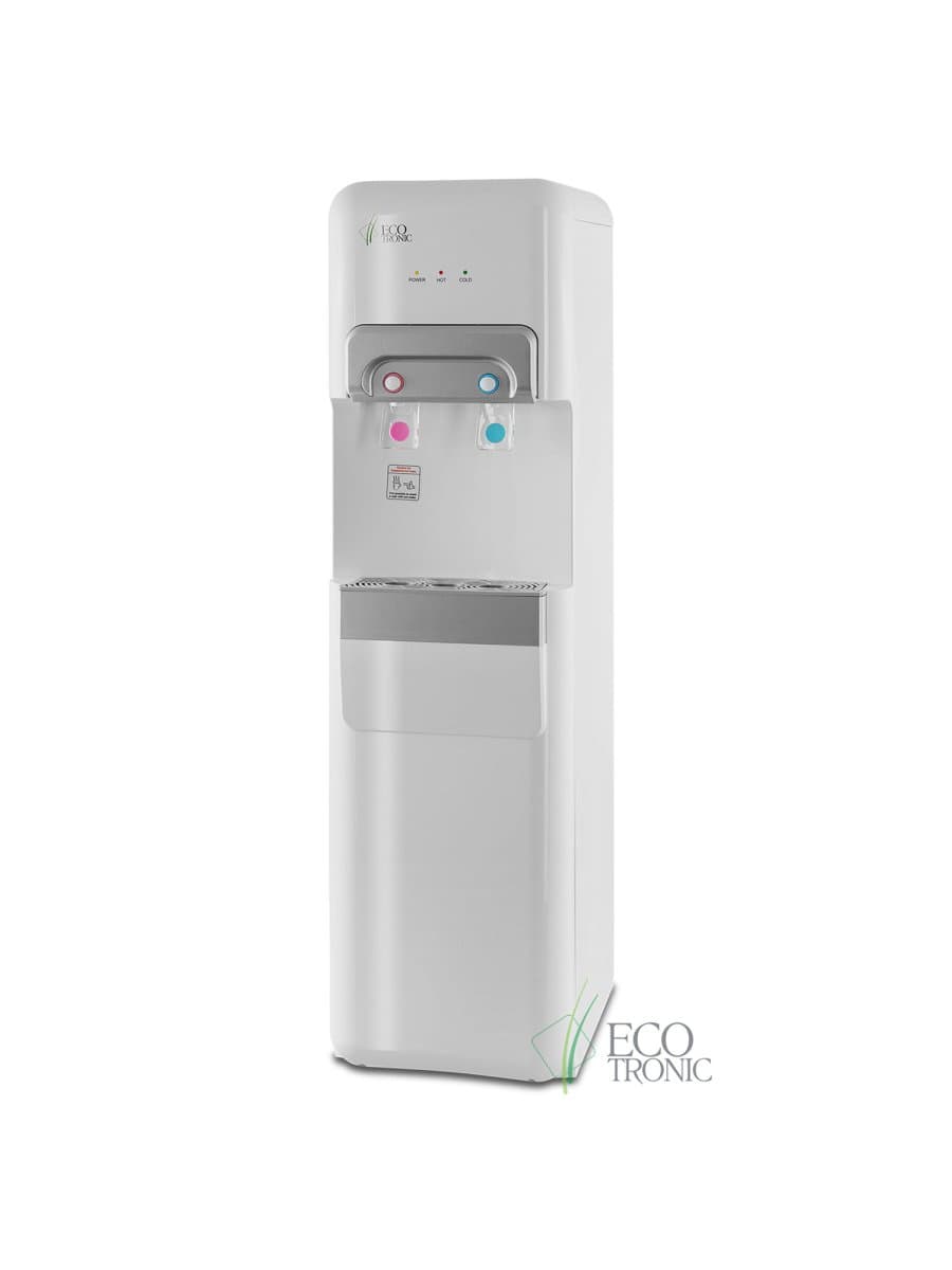 Пурифайер для воды ECOTRONIC V10-U4L напольный, НАГРЕВ/ОХЛАЖДЕНИЕ КОМПРЕССОРНОЕ, 2 крана, белый 7258