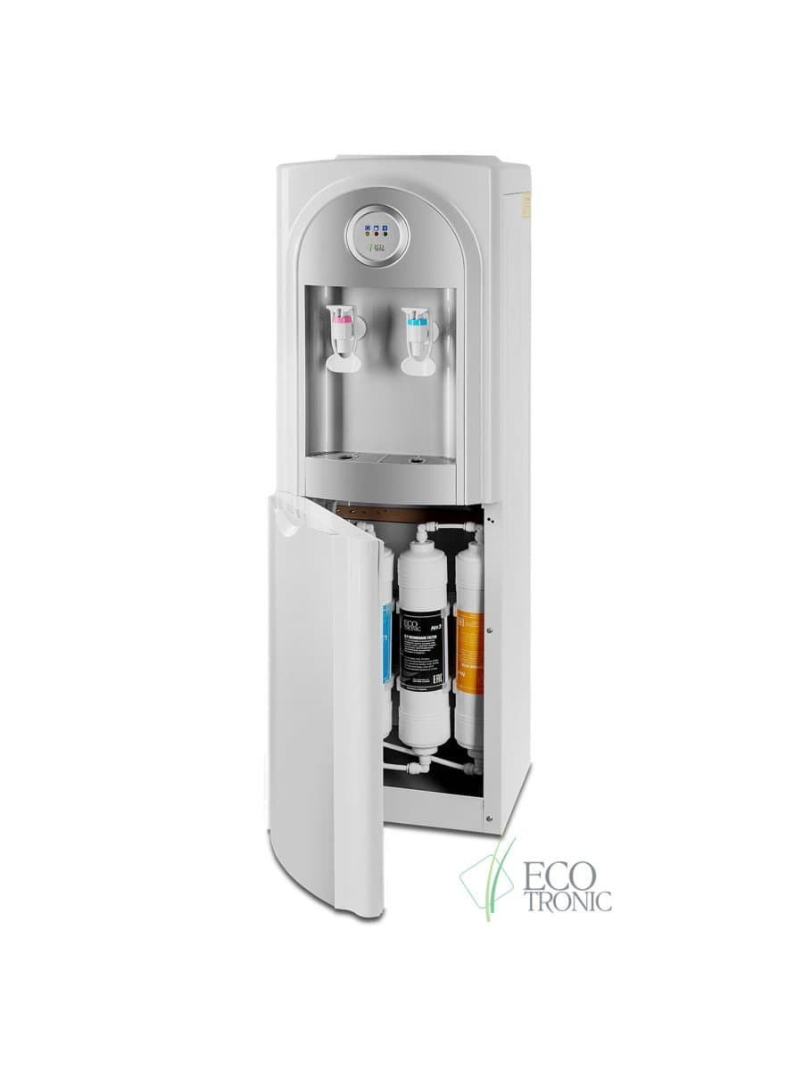 Пурифайер для воды ECOTRONIC C21-U4LE, напольный, НАГРЕВ/ОХЛАЖДЕНИЕ ЭЛЕКТРОННОЕ, 2 крана, белый, 7168