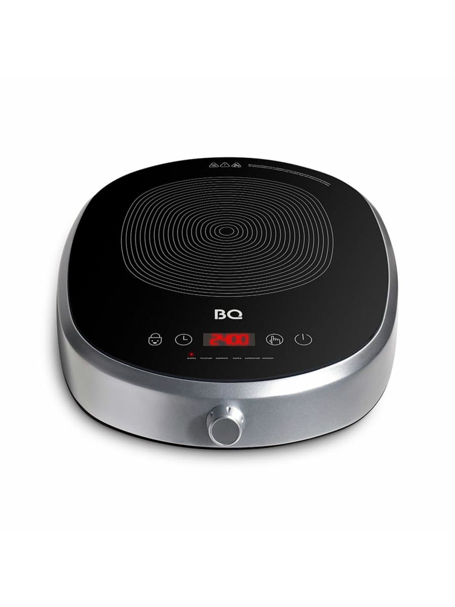 Настольная индукционная плита BQ (БИ-КЬЮ) HP121SS, 2400 Вт, 6 программ, электронное управление, серая, 86189881