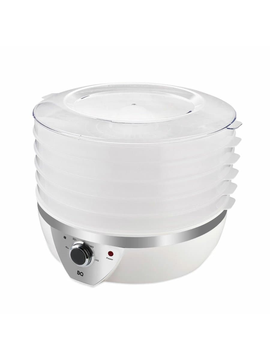 Сушилка для овощей BQ (БИ-КЬЮ) FD1002, объём 7,5 л, 500 Вт, 5 поддонов, механическое управление, белая, 86196540