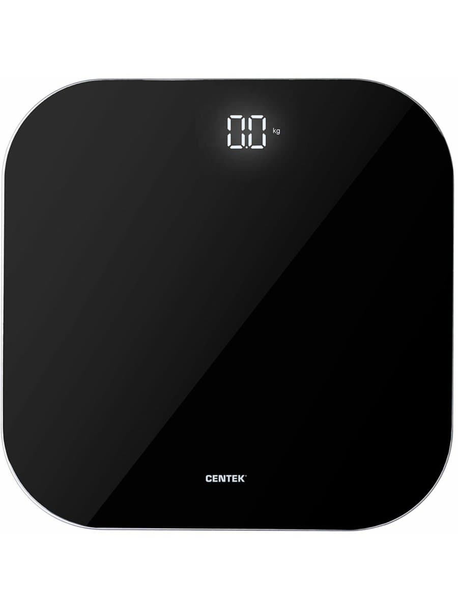 Весы напольные CENTEK CT-2440, электронные, вес до 180 кг, квадрат, стекло, черные